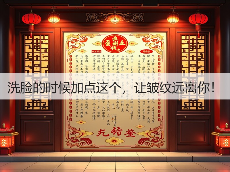 洗脸的时候加点这个，让皱纹远离你！