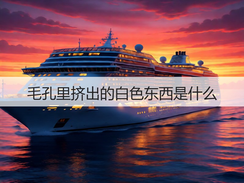 毛孔里挤出的白色东西是什么