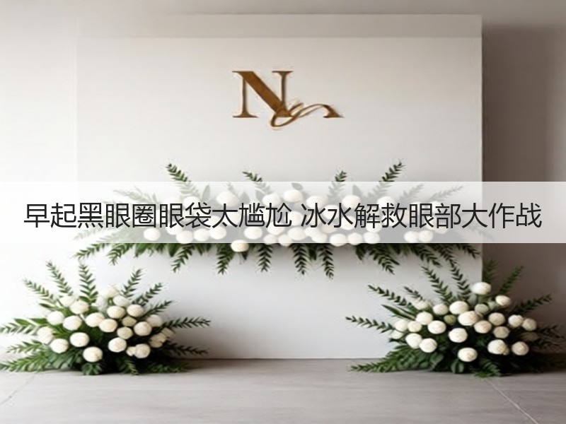 早起黑眼圈眼袋太尴尬 冰水解救眼部大作战