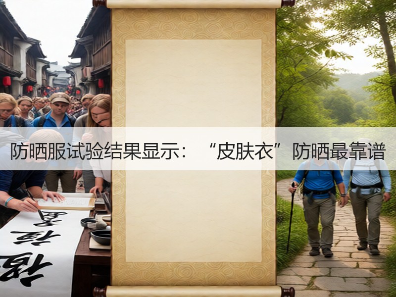 防晒服试验结果显示：“皮肤衣”防晒最靠谱