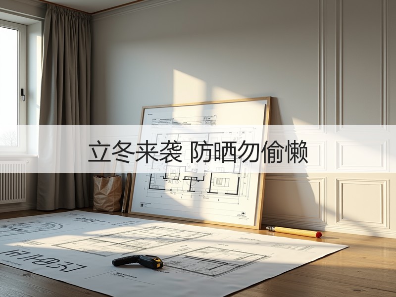 立冬来袭 防晒勿偷懒