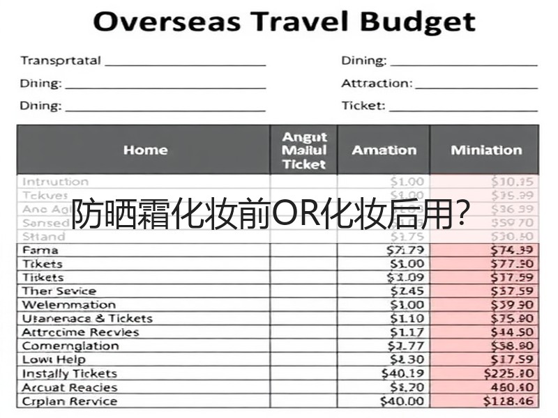 防晒霜化妆前OR化妆后用？