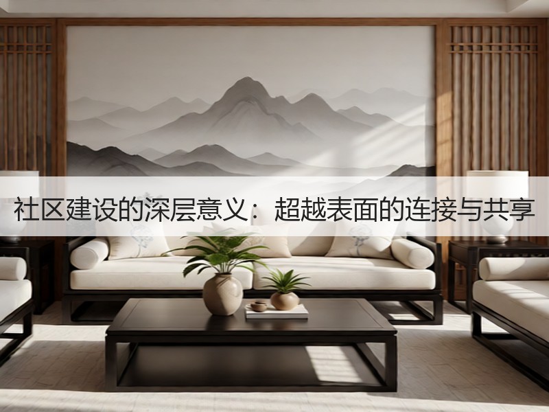 社区建设的深层意义：超越表面的连接与共享