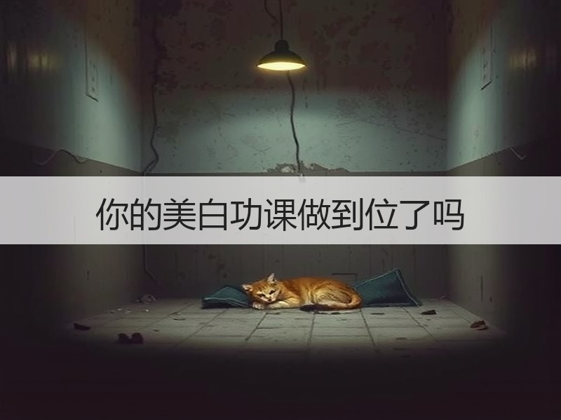 你的美白功课做到位了吗