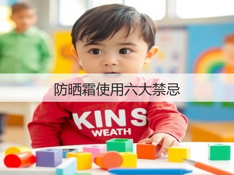 防晒霜使用六大禁忌