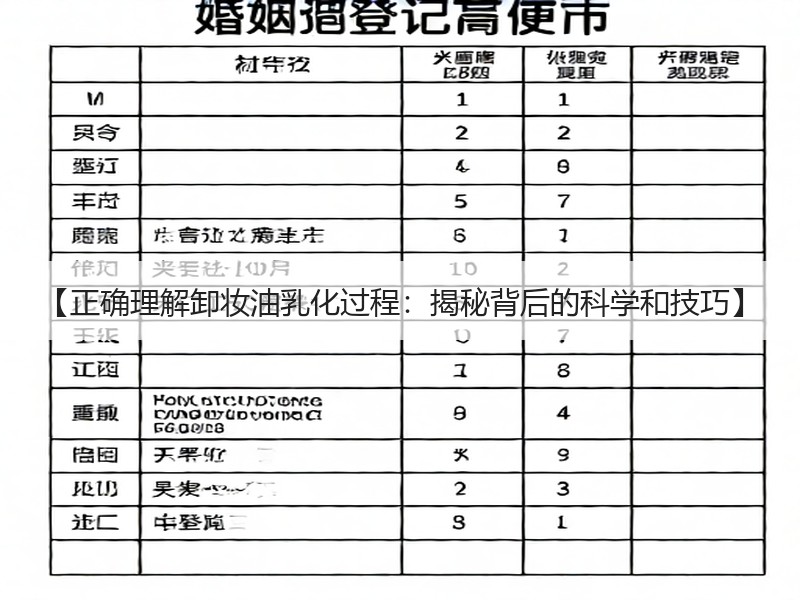 【正确理解卸妆油乳化过程：揭秘背后的科学