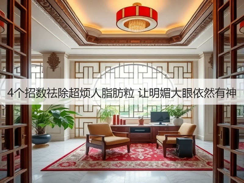 4个招数祛除超烦人脂肪粒 让明媚大眼依然