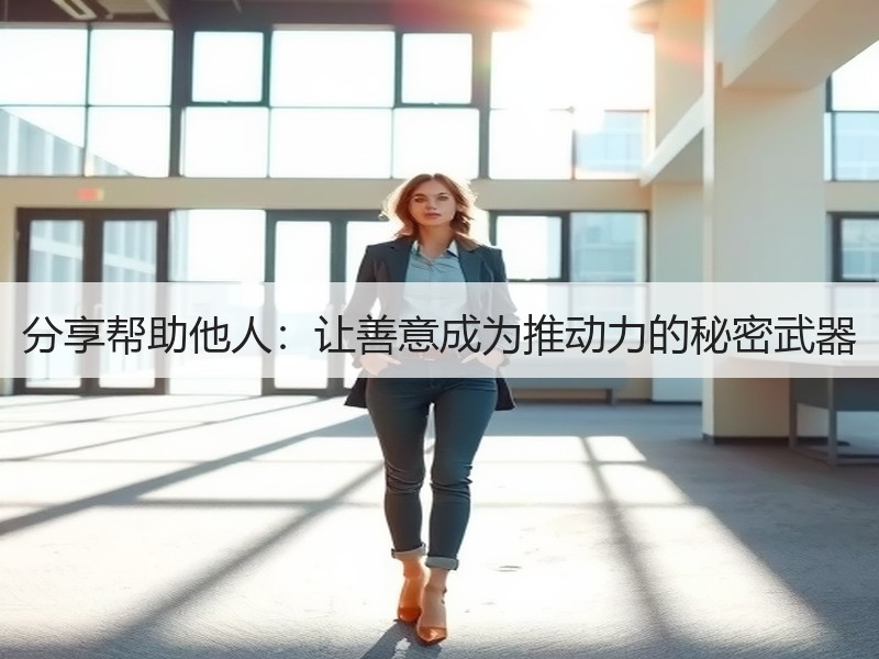 分享帮助他人：让善意成为推动力的秘密武器
