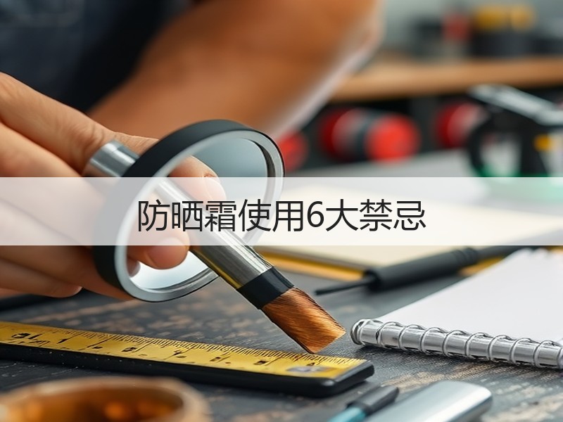 防晒霜使用6大禁忌