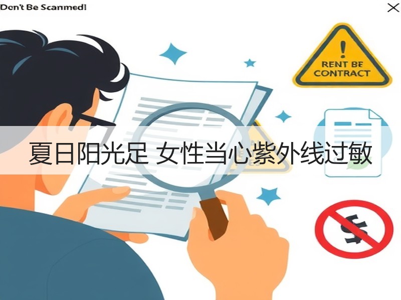 夏日阳光足 女性当心紫外线过敏
