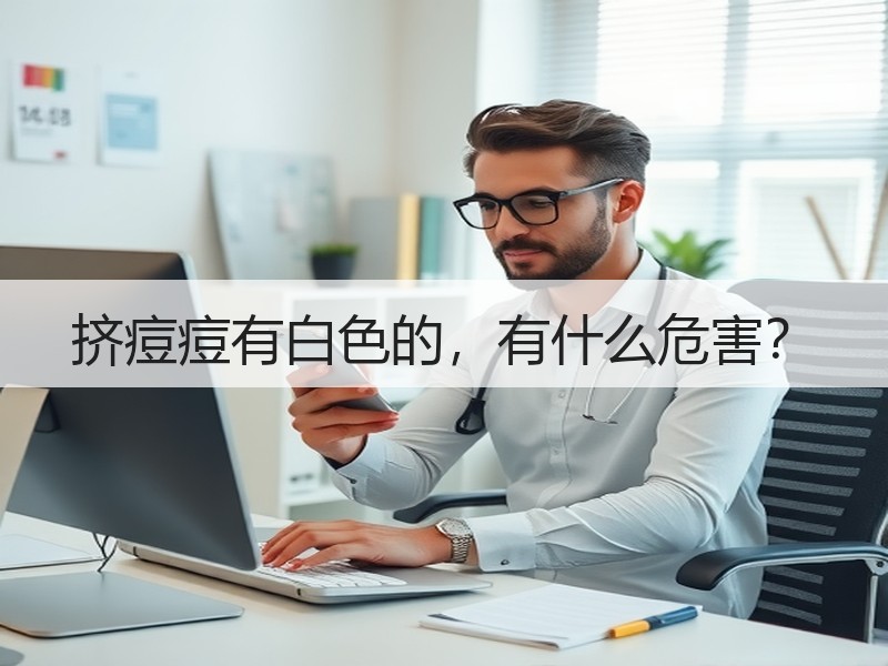 挤痘痘有白色的，有什么危害？