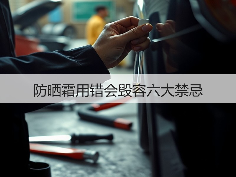 防晒霜用错会毁容六大禁忌