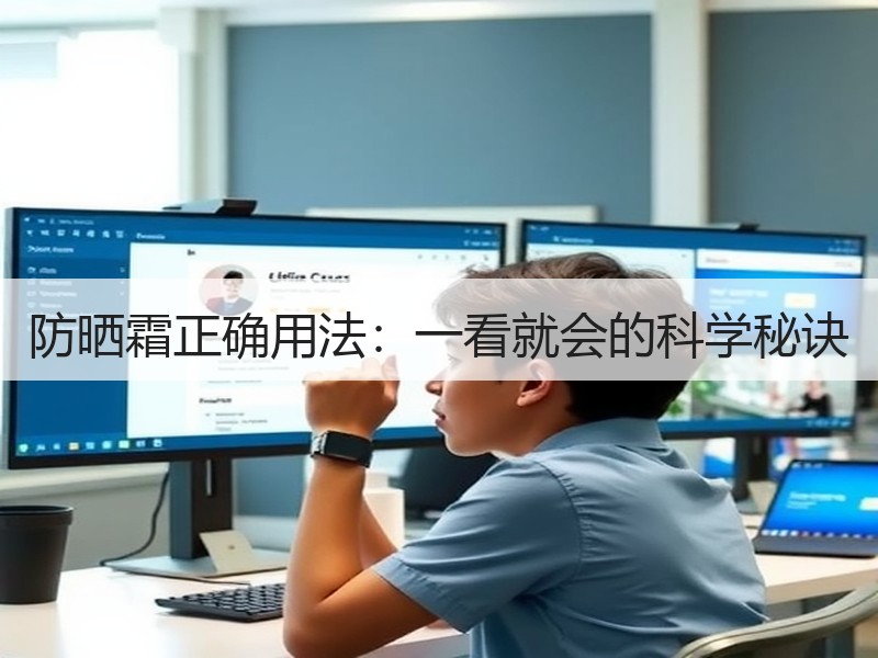 防晒霜正确用法：一看就会的科学秘诀