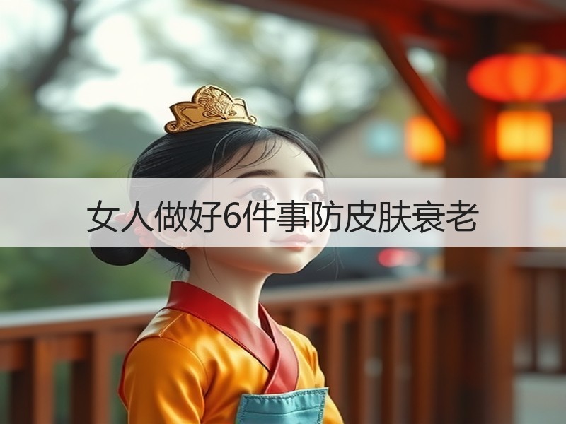 女人做好6件事防皮肤衰老