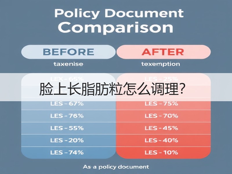 脸上长脂肪粒怎么调理？