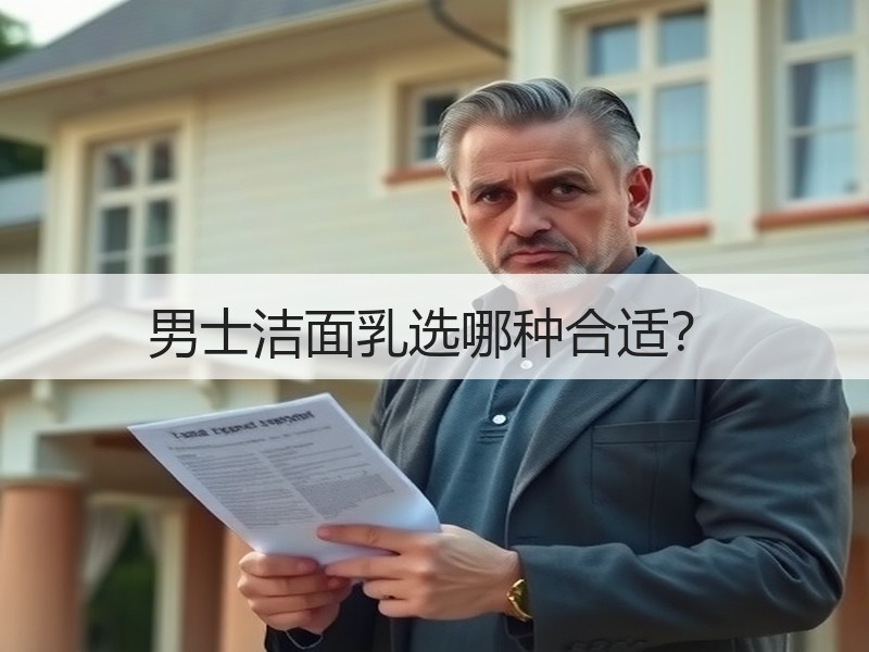 男士洁面乳选哪种合适？