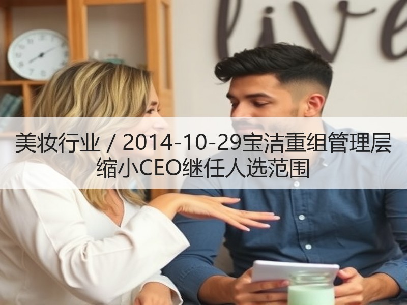 美妆行业 / 2014-10-29宝洁重