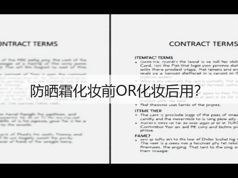 防晒霜化妆前OR化妆后用？