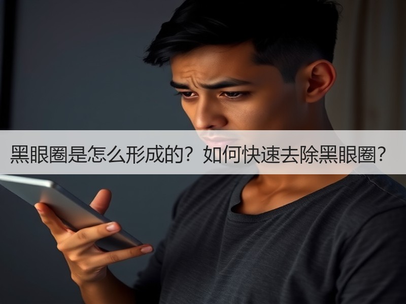 黑眼圈是怎么形成的？如何快速去除黑眼圈？