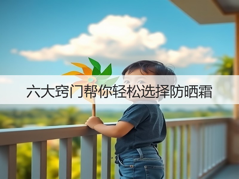 六大窍门帮你轻松选择防晒霜