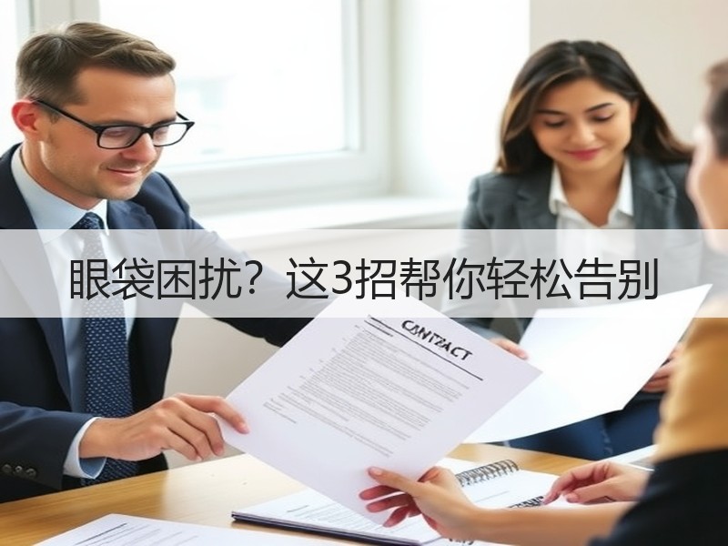 眼袋困扰？这3招帮你轻松告别