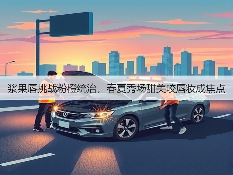 浆果唇挑战粉橙统治，春夏秀场甜美咬唇妆成