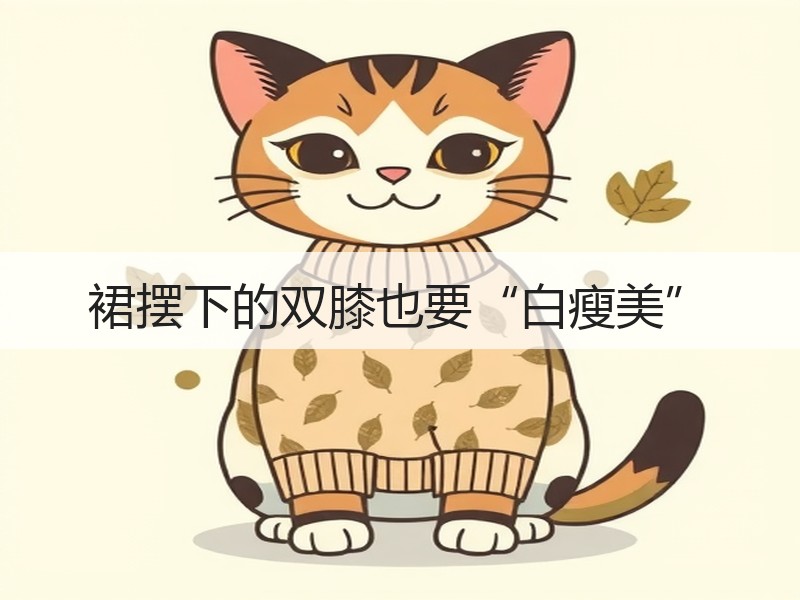 裙摆下的双膝也要“白瘦美”