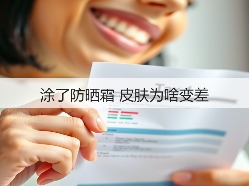涂了防晒霜 皮肤为啥变差