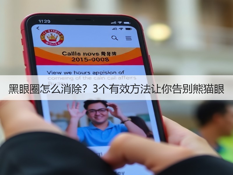 黑眼圈怎么消除？3个有效方法让你告别熊猫